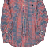 Age 10-12 Ralph Lauren Checked Shirt - Medium Blue Cotton