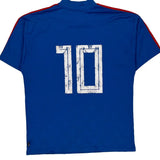 Number 10 Adidas Football Shirt - Small Blue Polyester