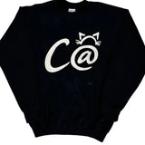 Gildan Graphic Sweatshirt - Medium Black Cotton Blend