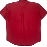 Chaps Ralph Lauren Short Sleeve Shirt - Large Red Cotton