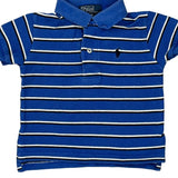 Age 9 Months Polo By Ralph Lauren Striped Polo Shirt - 3XS Blue Cotton