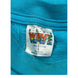 Blank Blue Wave Single Stitch T-Shirt - Large Blue Cotton