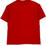 Blank Hanes Single Stitch T-Shirt - Large Red Cotton