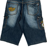 Avon Celli Cargo Shorts - 38″ Waist Acid Wash Denim