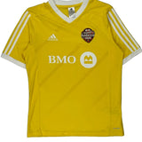 Age 15-16 Brantford Galaxy Youth Adidas Football Shirt - XL Yellow Polyester