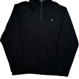 Polo By Ralph Lauren 1/4 Zip - 2XL Black Cotton