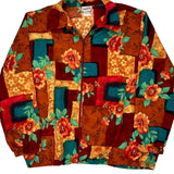 1980'S Bon Worth Floral Shell Jacket - Large Multicoloured Polyester