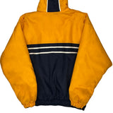 Asics Striped Windbreaker - Large Navy Nylon