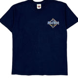 Hard Rock Cafe Graphic T-Shirt - Large Navy Cotton