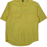 Nautica Short Sleeve Shirt - Small Yellow Cotton