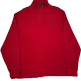 Polo By Ralph Lauren 1/4 Zip - 2XL Red Cotton