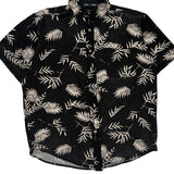 Wrangler Hawaiian Shirt - Large Black Viscose