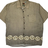 Pineapple Connection Polka Dot Hawaiian Shirt - XL Beige Viscose