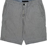 Tommy Hilfiger Pinstripe Chino Shorts - 32W 10L Grey Cotton