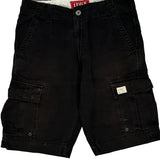 Levis Cargo Cargo Shorts - 33W 11L Black Cotton