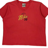 Nike T-Shirt - Large Red Cotton