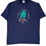 Made In USA Single Stitch Chautauqua Art Show Jerzees Graphic T-Shirt - XL Navy Cotton Blend