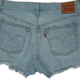 Levis Denim Shorts - 32W UK 12 Light Wash Cotton