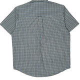 Chaps Ralph Lauren Checked Short Sleeve Shirt - Large Blue Cotton