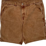 No Boundaries Double Knee Carpenter Shorts - 40W 9L Brown Cotton