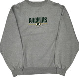 Green Bay Packers Majestic Nfl Sweatshirt - Large Gray Cotton Blend