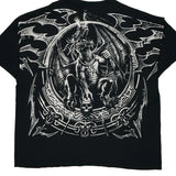 Liquid Blue Graphic T-Shirt - 4XL Black Cotton