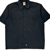 Dickies Short Sleeve Shirt - XL Black Cotton Blend