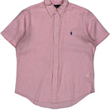 Ralph Lauren Short Sleeve Shirt - Medium Pink Linen