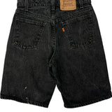 Levis Denim Shorts - 28W UK 10 Black Cotton