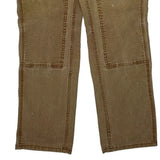 Carhartt Double Knee Carpenter Trousers - 34W UK 14 Brown Cotton