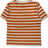 Guess Striped T-Shirt - Medium Orange Cotton