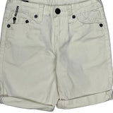 Age 10 True Religion Denim Shorts - Medium White Cotton