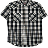 Levis Checked Short Sleeve Shirt - XL Black & White Cotton