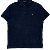 Polo By Ralph Lauren Slim Fit Polo Shirt - Large Blue Cotton