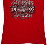 Harley Davidson Graphic Tank Top - Large Red Cotton