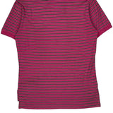 Polo By Ralph Lauren Striped Polo Shirt - Medium Pink Cotton