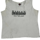 105 Years Harley Davidson Graphic Tank Top - XL White Cotton