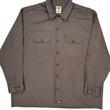 Dickies Shirt - 2XL Gray Cotton