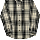 Carhartt Checked Flannel Shirt - Medium Black & White Cotton
