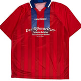 Sv Jenaer Glaswerk E.V. Umbro Striped Football Shirt - XL Blue Polyester