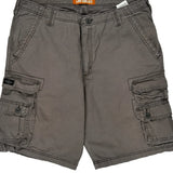 Lee Cargo Shorts - 38W 11L Grey Cotton