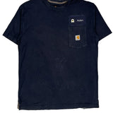 Carhartt T-Shirt - Large Navy Cotton