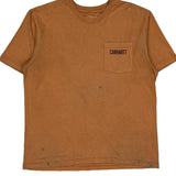 Carhartt T-Shirt - Large Orange Cotton