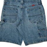 Wrangler Double Knee Carpenter Shorts - 34W 8L Blue Cotton