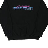 West Coast Gildan Graphic Sweatshirt - Large Black Cotton Blend