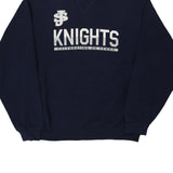 Knights Russell Athletic Sweatshirt - Large Navy Cotton Blend