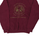Made in USA Discus College Sweatshirt - Small Burgundy Cotton Blend