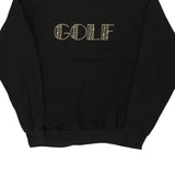 1980's Made in USA Golf Jerzees Sweatshirt - Large Black Cotton Blend