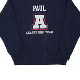Deca Hanes College Sweatshirt - Medium Navy Cotton Blend