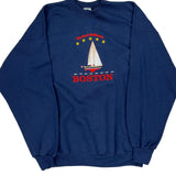 Nautical Aesthetics Champion Graphic Sweatshirt - 2XL Blue Cotton